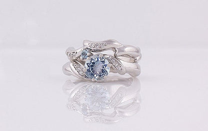 Aquamarine & Diamond Ring