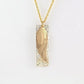Gum Leaf Pendant Embossed Backing Plate