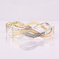 Bangle Gold & Silver Entwined Embossed