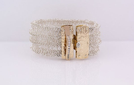 Bangle Intrinsic Diamond French Knitted