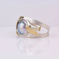 Pink Diamond French Knitted Mabe Pearl Cuff