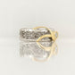 French Knitted Argyle Diamond Ring