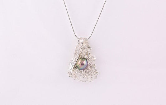 French Knitted Pearl Pendant