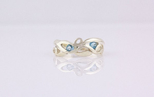 Blue Topaz Vine Ring