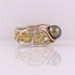 Pink Diamond Pearl & French Knitted Ring
