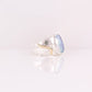 Mabe Pearl & Green Sapphire Ring