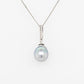 Pearl & Diamond Drop Pendant 18W