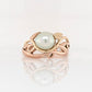 Natural Akoya Pearl Vine Ring with Diamond