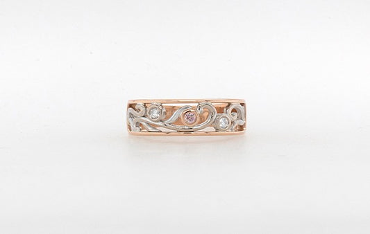 Vine Ring with Pink Diamond