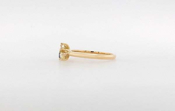 Asymetrical Diamond and Gemstone Ring