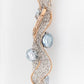French Knitted Pink Diamond & Pearl Pendant