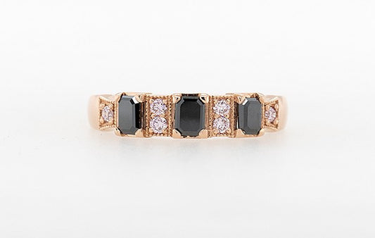 Black & Pink Diamond Ring