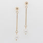 Akoya Abrolhos Pearl Ball Stud Snake Chain Earrings 9Y