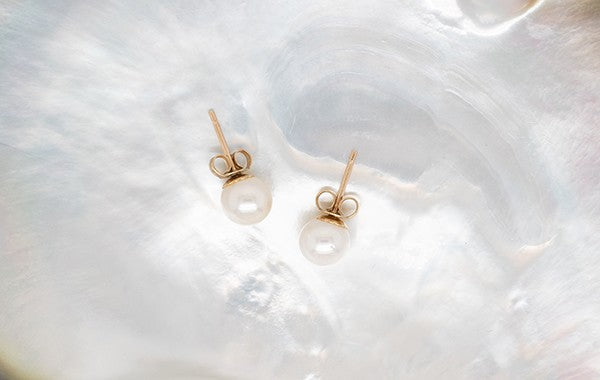 Akoya Pearl Stud Earrings 9Y