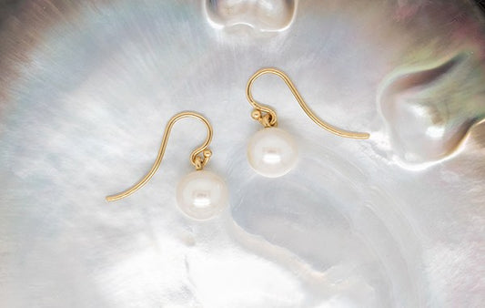 Akoya Abrolhos Pearl Drop Earrings 18Y 9.1mm