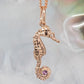 Seahorse Pendant Small with Pink Sapphire and Diamond