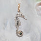 Seahorse Pendant Small with Green Tourmaline & Champagne Diamond