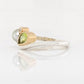 Peridot Keshi & Diamond Ring