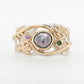 Geraldton Wax 'In the Wild' Keshi Diamond & Sapphire Ring