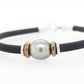 Pearl & Titanium Neoprene Bracelet 9.8mm