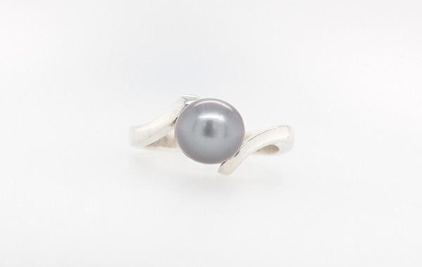 Abrolhos Pearl Swirl Ring SS