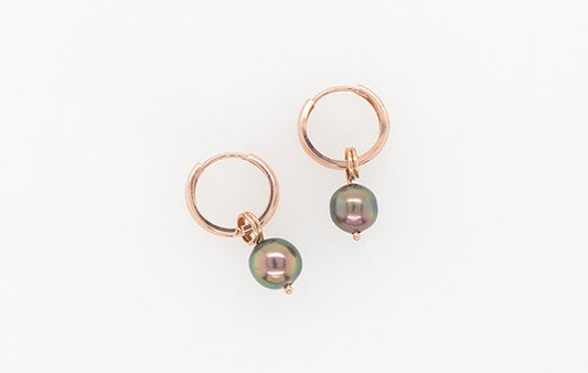 Pearl Huggies Earrings