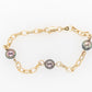 Pearl x3 Oval Link Bracelet 9Y