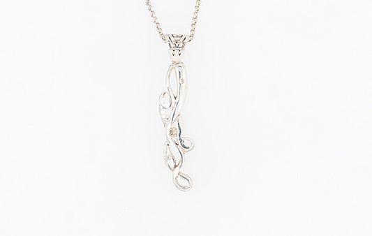 Vine Pendant with Diamonds