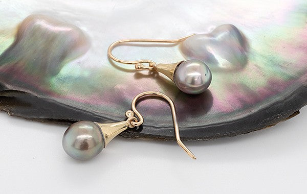 Pearl Flute Drop Articulated Earrings