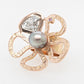 Floral Extravaganza Pink Diamond Pearl Ring