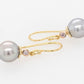 Pearl & Pink Diamond Drop Earrings