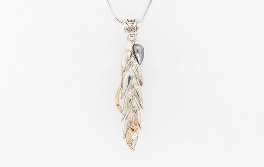 Wheat Collection Keshi Pearl Pendant Filigree Bale