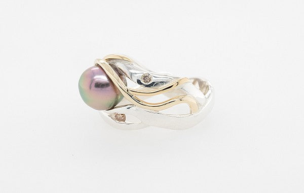 Pearl & Argyle Champagne Diamond Ring