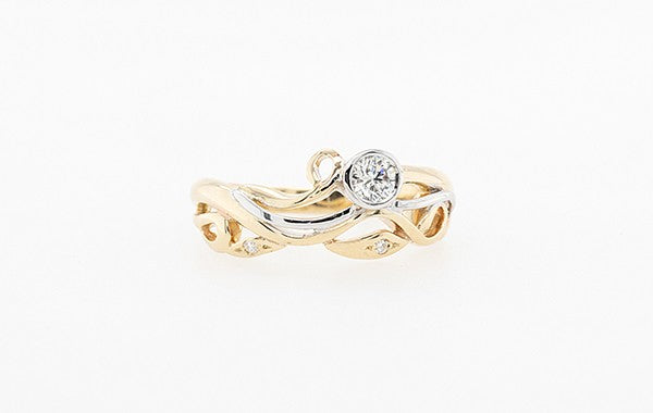 Vine 2 Tone Diamond Ring