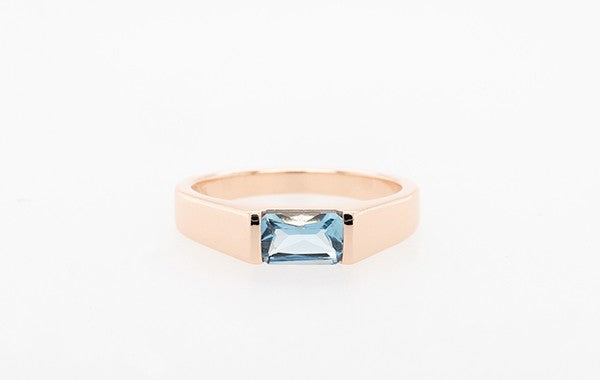 Birthstone Ring Aquamarine 9R